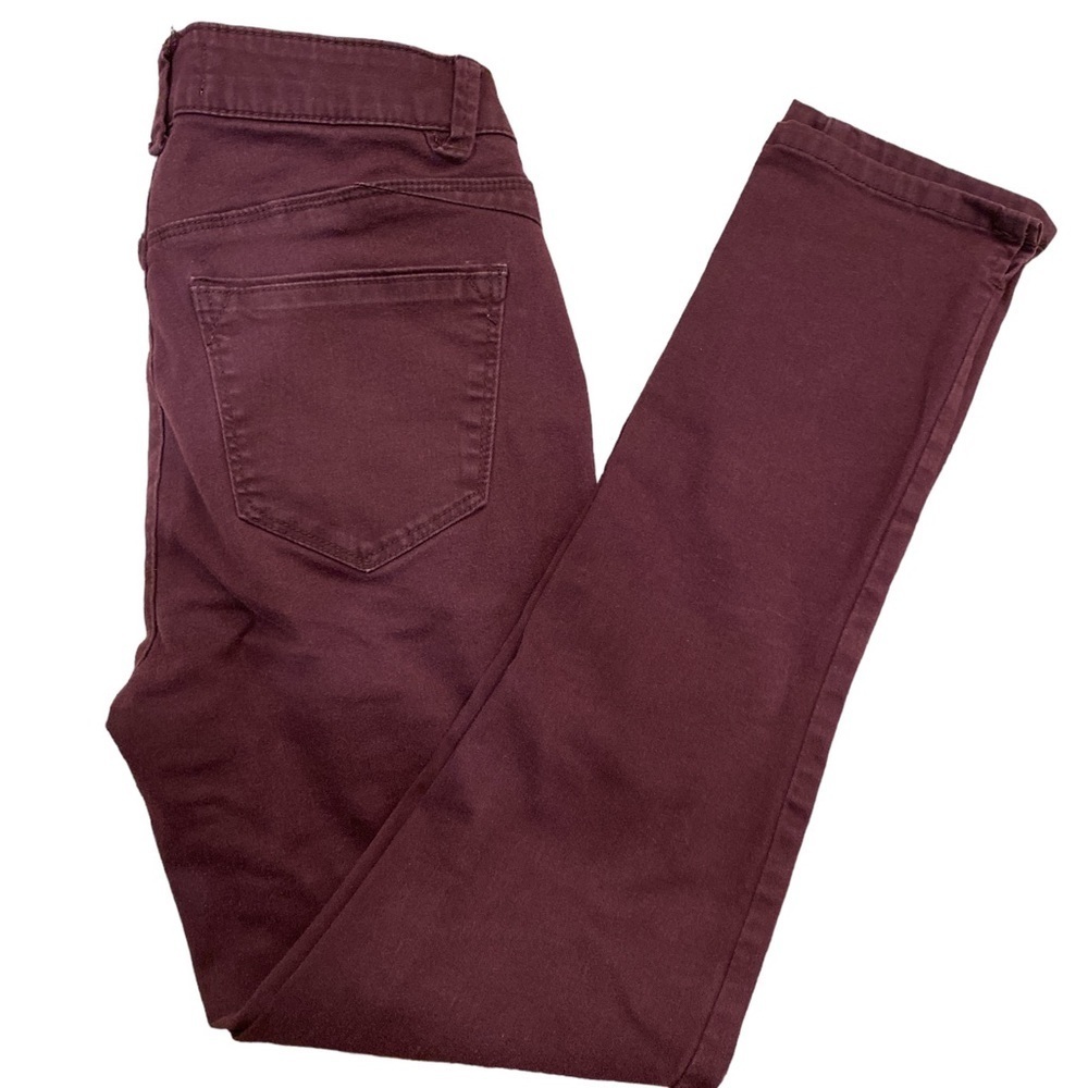 Wit & Wisdom Burgundy / Red Denim Jeans with Stretch | Size 0, 26” Inseam